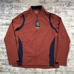 NWT Rhone Play Through Jacket Red Full Zip Windbreaker Men's Medium 101036-603-M